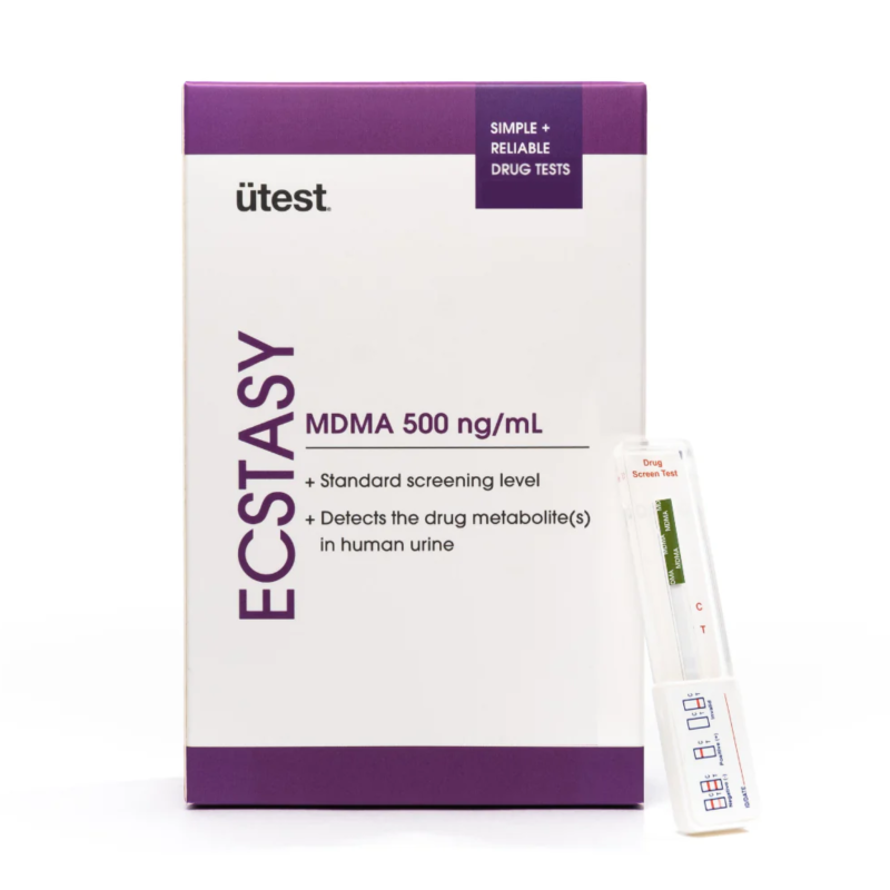 Easy-To-Use At Home Drug Detection Kits - UTest Ecstasy At Home Urine tests (MDMA 500ng/mL)