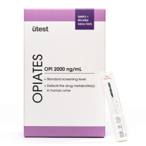 Easy-To-Use At Home Drug Detection Kits - UTest Opiates At Home Urine tests (OPI 2000ng/mL)