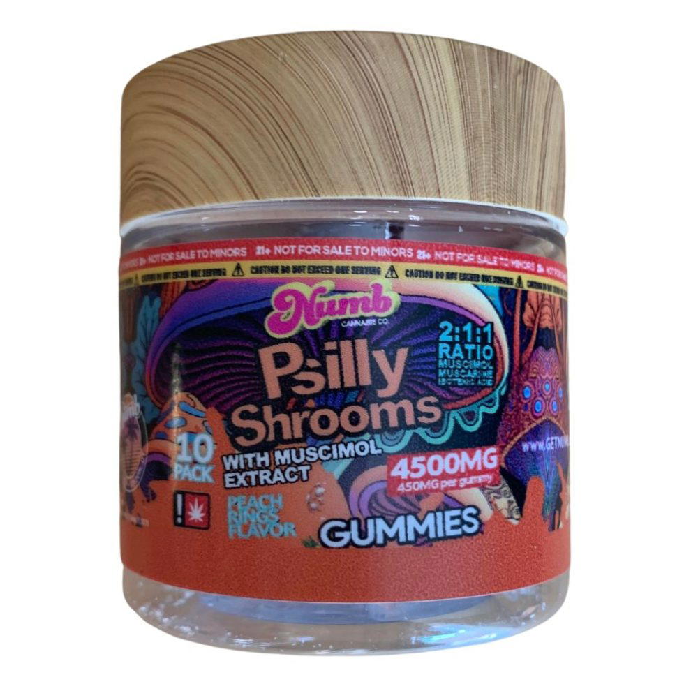 Numb Psilly Shrooms Amanita Mushroom Gummies Earth Grown Wellness