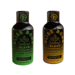 Bliss Bomb Black bottle showcasing Cherry Lime and Mango flavor, highlighting its unique formulation with Kava and Kratom extracts.