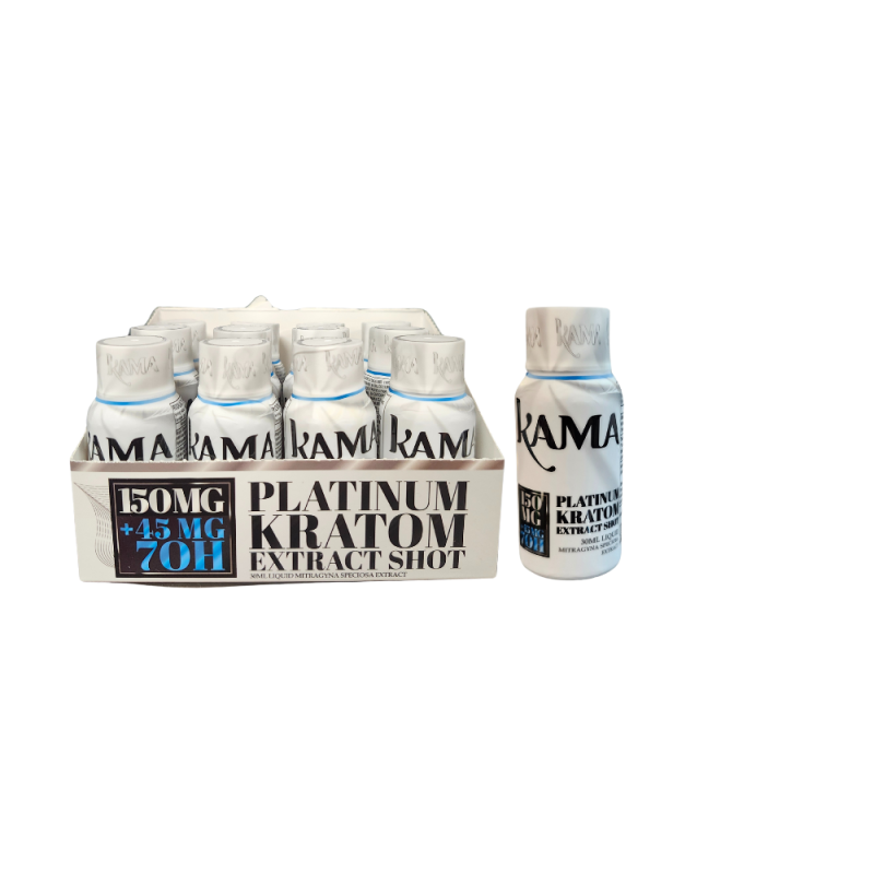 "Kama 7 Hydroxy Kratom 195mg Extract Shot – Liquid bottle with kratom extract"