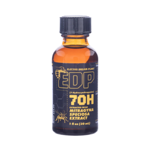 EDP 7OH 50mg Shot bottle with vibrant packaging showcasing the product.