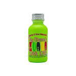 Single shot of Big Mama's Guava Kava Kava. Enticing green bottle filled with 2oz.