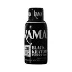 Kama 7 Hydroxy Extract Black Shot in a sleek black bottle.